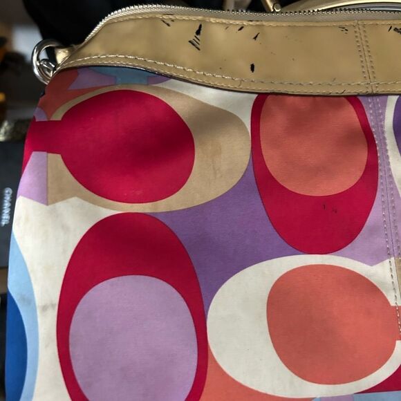 Coach Scarf Print Sateen Bag - Picture 5 of 12